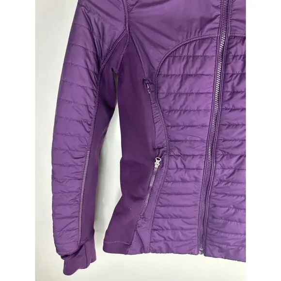 Lululemon First Mile Jacket Darkest Magenta Purple Full Zip Women's Size 2 - Picture 10 of 16